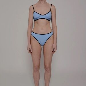 Nu Swim HIGH CUT CONTRAST BOTTOM and PLUTO TOP | Blue and Black 💙🖤